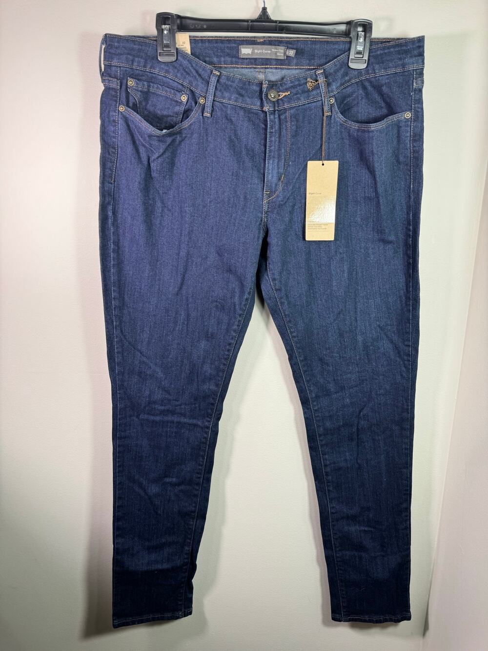 NWT Levi's Slight Curve Modern Rise Skinny Leg Dark Wash Jeans Size 16